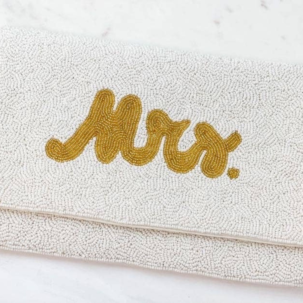 'MRS' Beaded Crossbody/Clutch